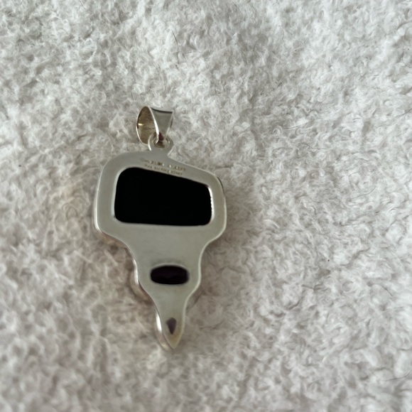 DICHROIC GLASS AMETHYST STERLING SILVER DESIGNER SIGNED PENDANT 16” SNAKE CHAIN - Picture 3 of 8